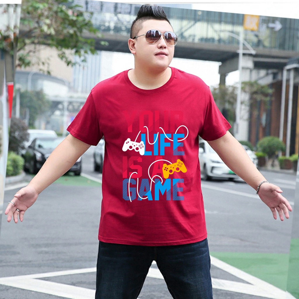 Baju Kaos Pria Jumbo Fight To Win Tshirt Bigsize XL XXL Distro DTF