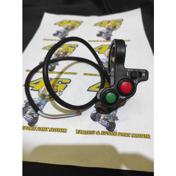 SAKLAR KIRI 3 TOMBOL MODEL DOMINO / SAKLAR LAMPU SEIN / SAKLAR KLAKSON / SAKLAR LAMPU