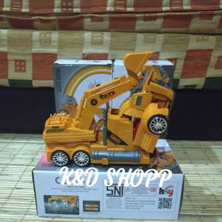  TRUCK  ROBOT  TRUK  TRANSFORMERS MAINAN  TRUCK  EXCAVATOR 