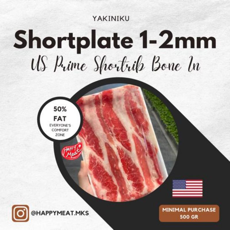 

Daging Shortplate 500 gram US Prime Shortrib