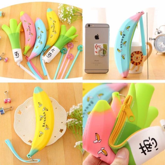 Dompet Koin Pisang / Banana Coin Pouch Lucu Suvenir Sekolah - 1 pc