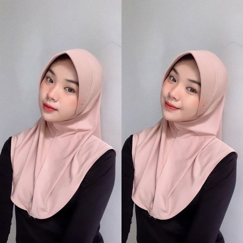 Jilbab Bergo Hamidah Jersy Premium Higt Quality // Hijab Sport // Jilbab Sport M