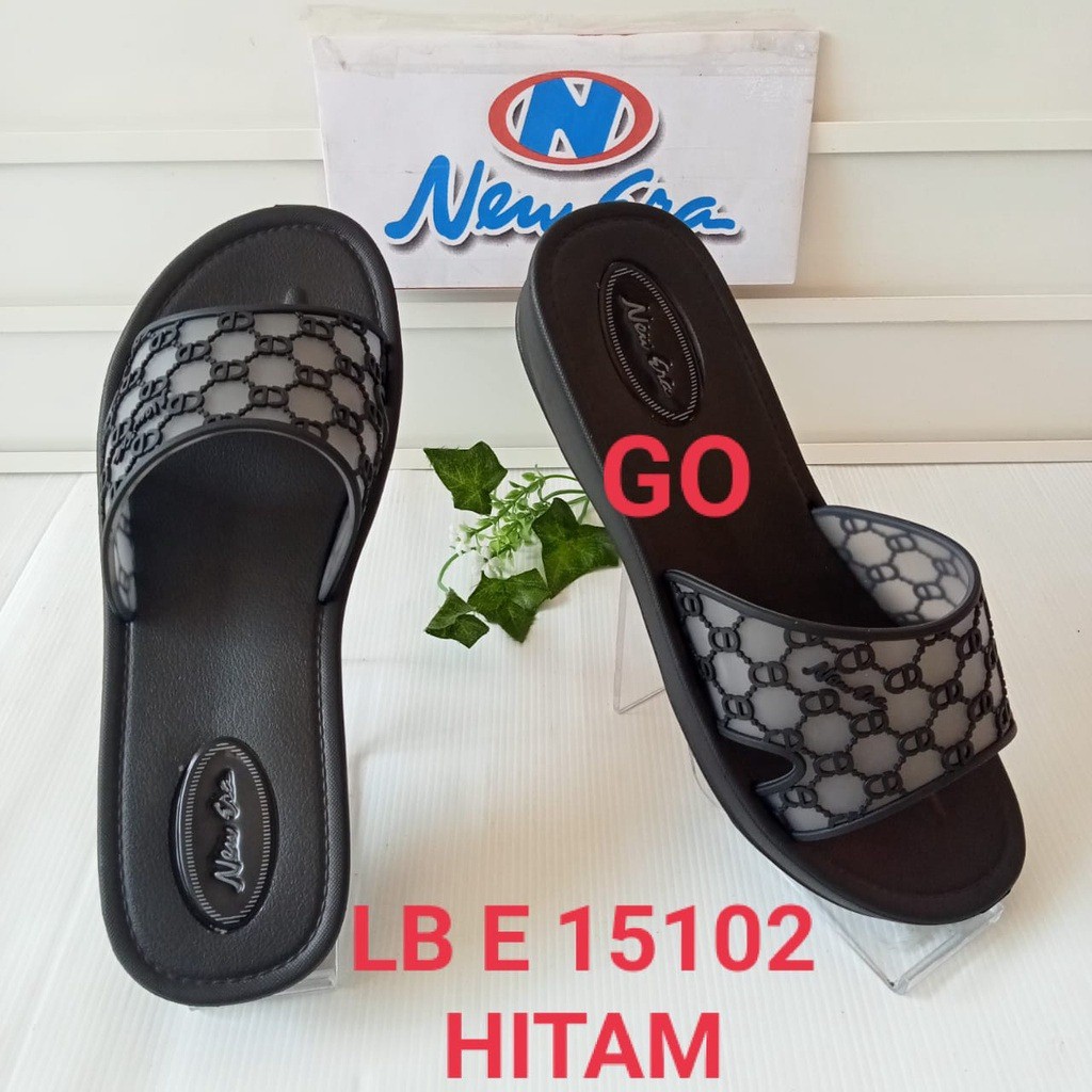 BB NEW ERA LB E 15102 Sandal Slop Plat Cewek Size 37-41