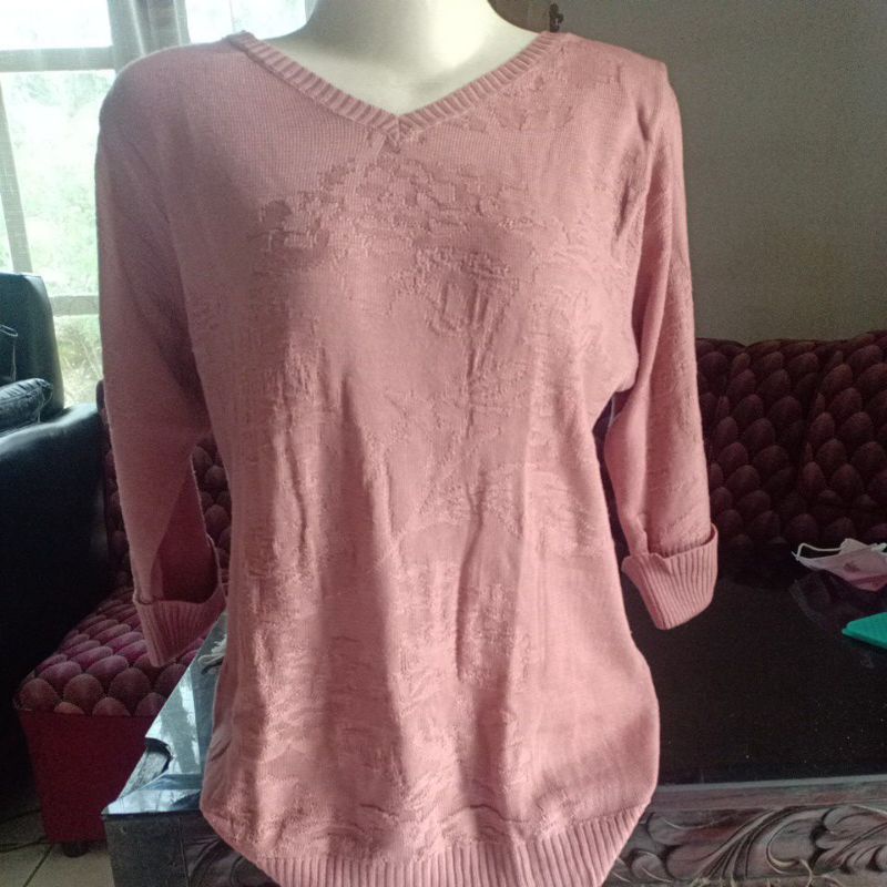 Atasan rajut size jumbo Ld 120cm