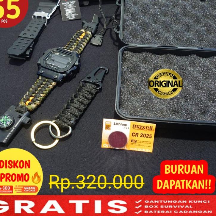 (VIRAL) Jam Tangan G Shock Pria Outdoor paracord Survival outdoor multifungsi motif cobra knot ARCOR