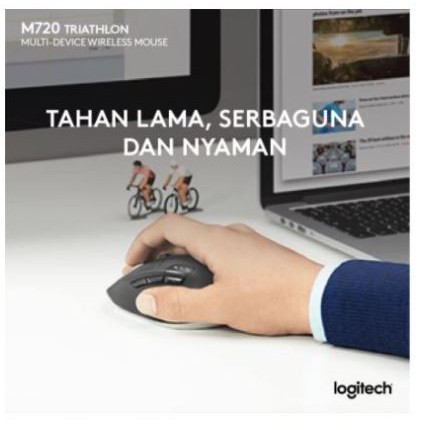 Mouse Bluetooth wireless logitech optical 1000dpi multi device clicky triathlon m-720 m720 - Mice nirkabel