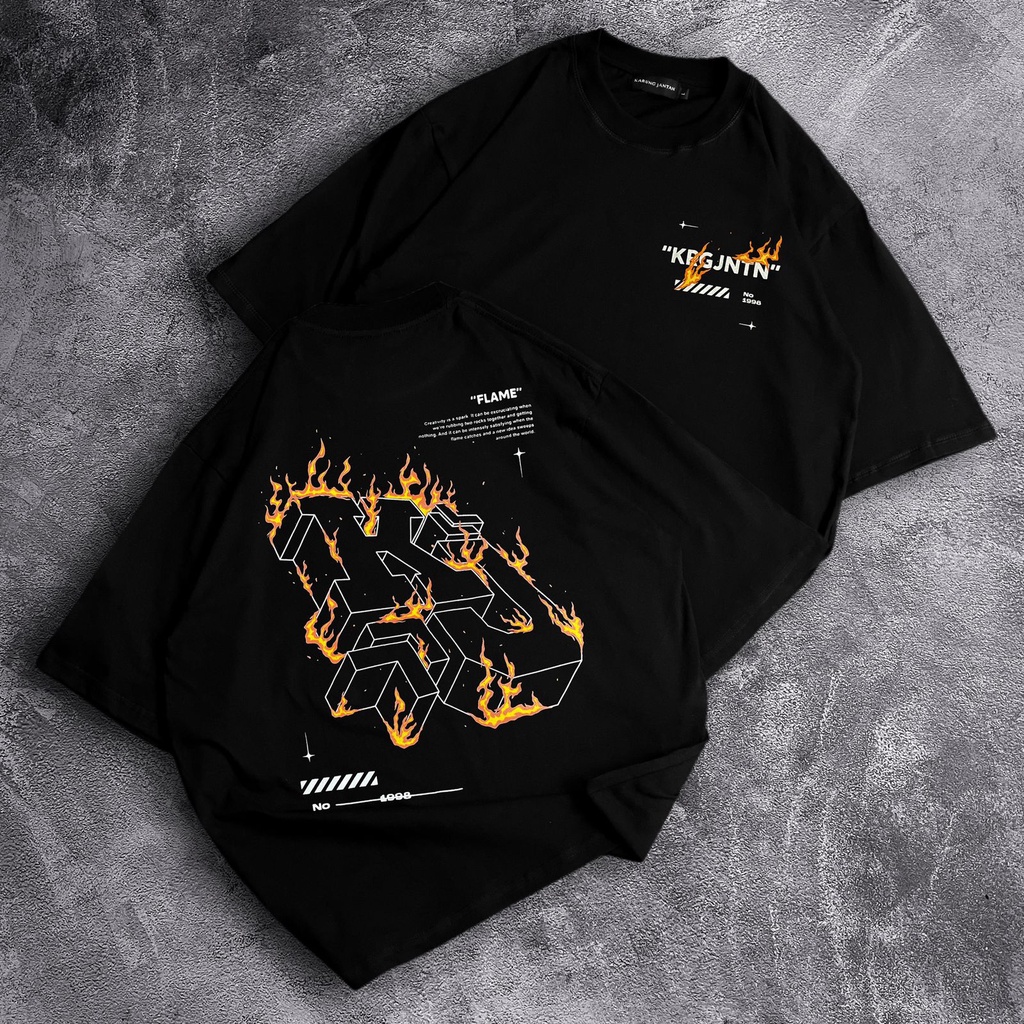 [Oversize] BAJU KAOS OVERSIZE / OVERSIZE T-SHIRT &quot;flame&quot;