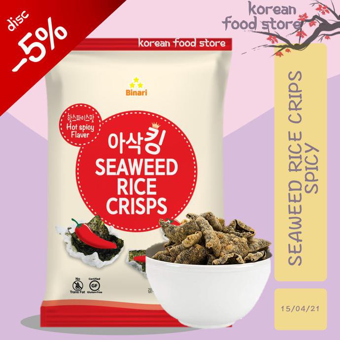 

Restock Import Binari Seaweed Rice Crisps Diet Snack - Rasa Chili