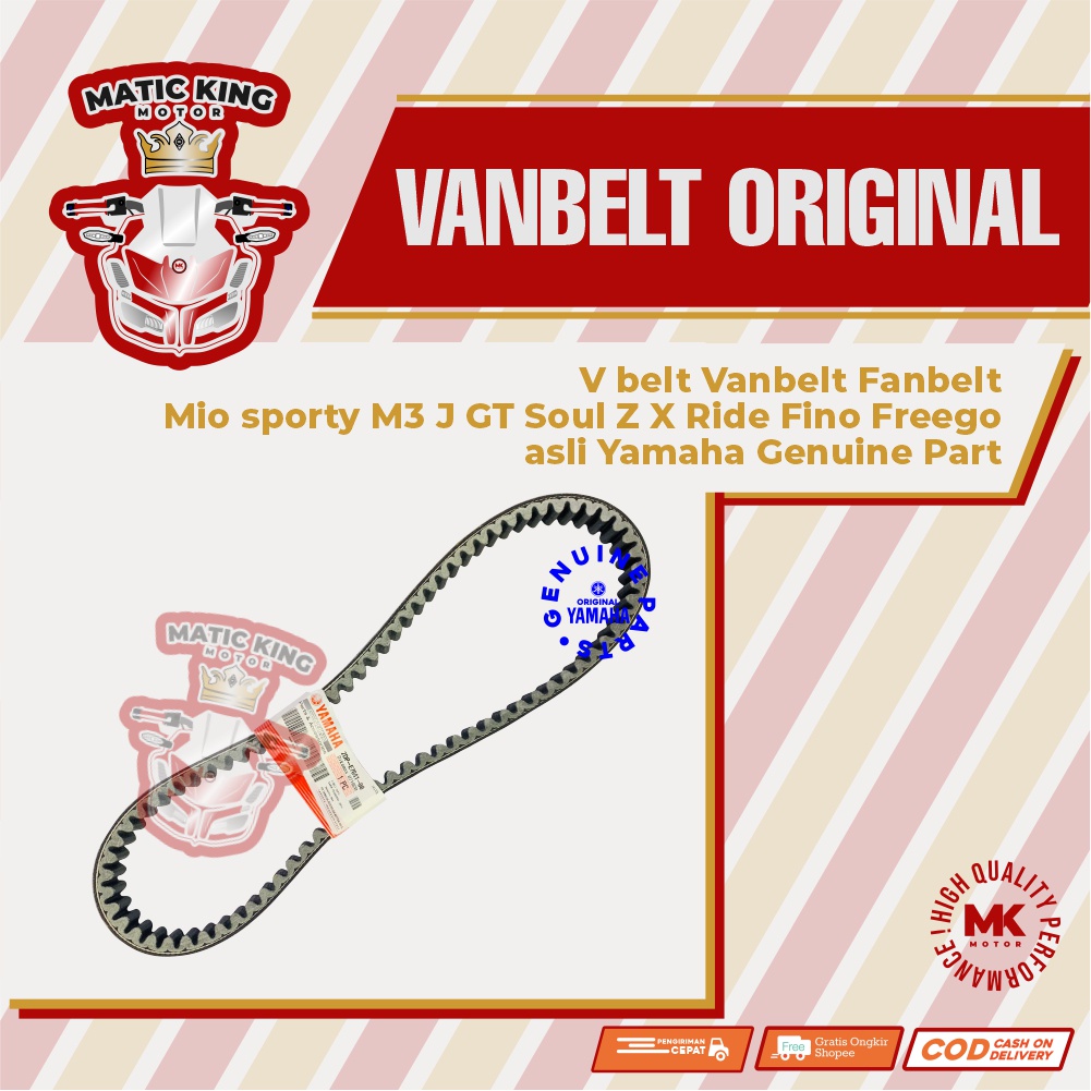 V belt Vanbelt Fanbelt Mio sporty M3 J GT Soul Z X  Ride Fino Freego asli Yamaha Genuine Part