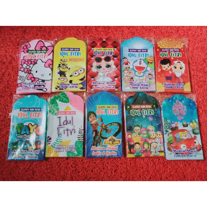 

Amplop idul fitri siap pakai gambar lucu-lucu murah isi 10pc