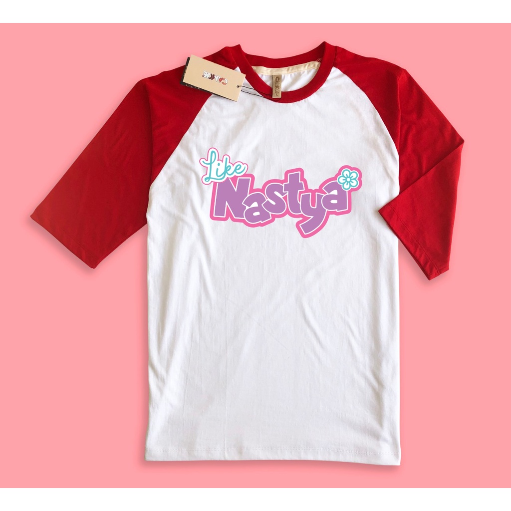 Kaos Raglan Youtuber Like Nastya Logo