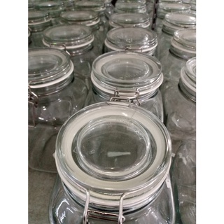 Jual Toples Kaca Bening Tutup Lock Stainless Ukuran super besar 2L