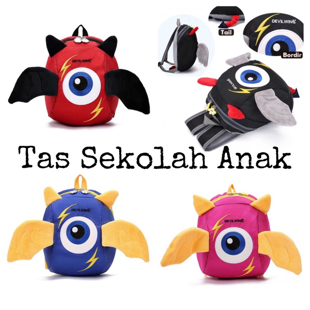 Tas Sekolah Anak Devil Wing Bagpack