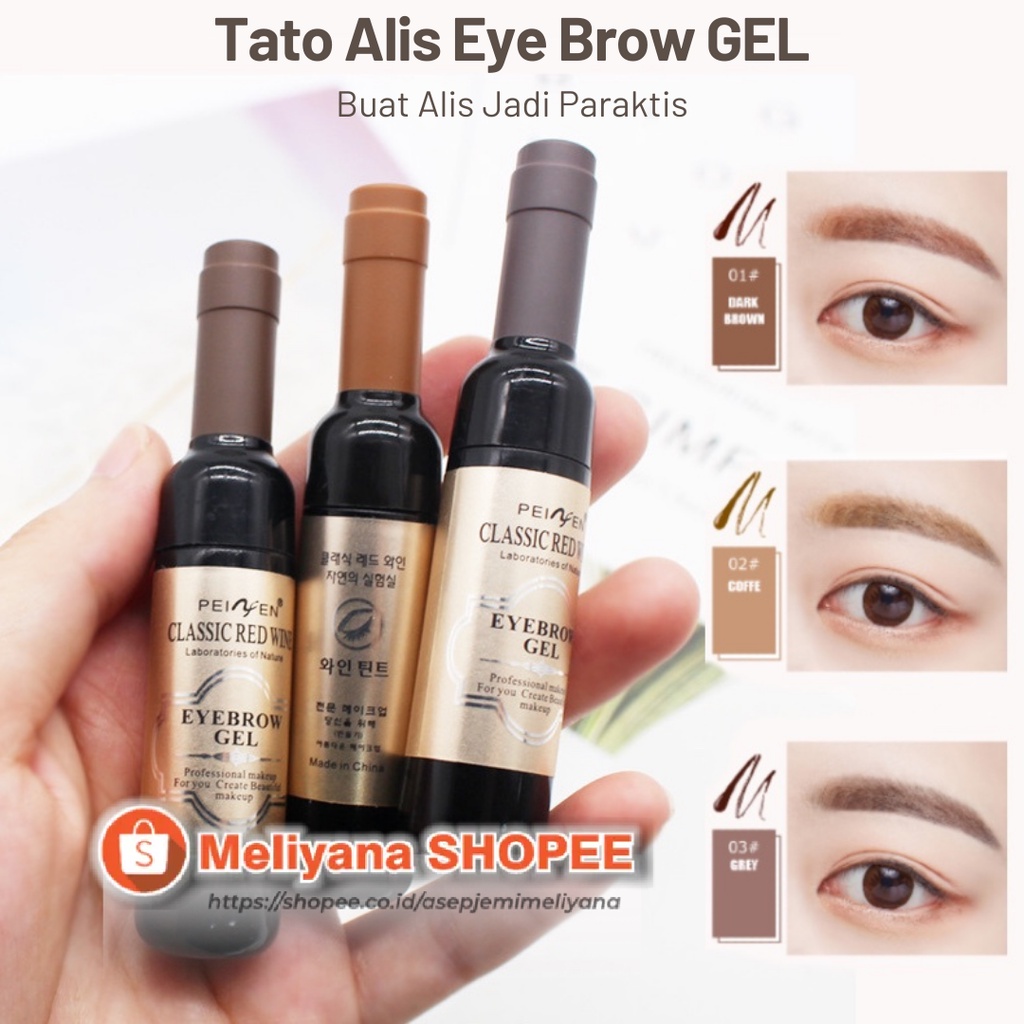 TATO ALIS - Eye Brow Gel Tattoo Tint Alis Gel Krim Alis Tahan Air Tahan Lama