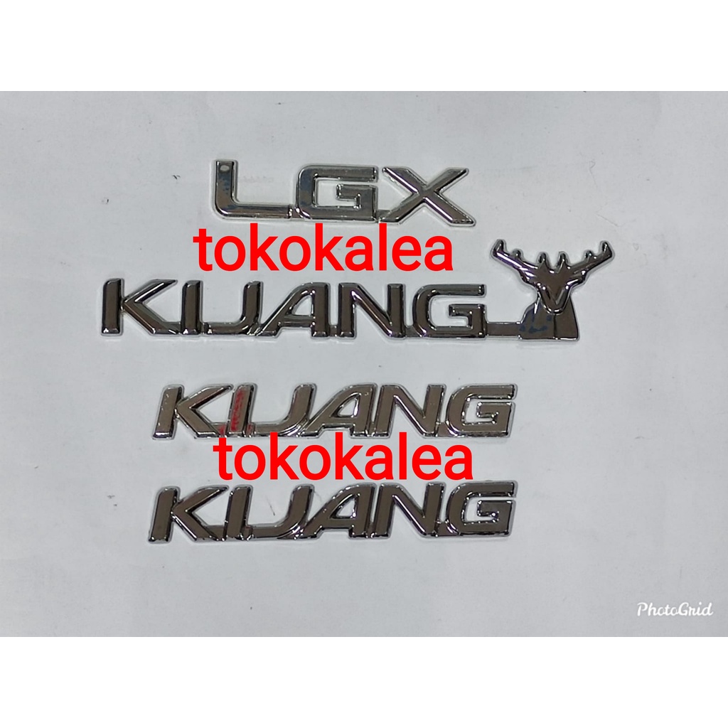 embleme emblem logo tulisan LGX+KIJANG+KIJANG TANDUK 1997-2003 chrome logo mobil