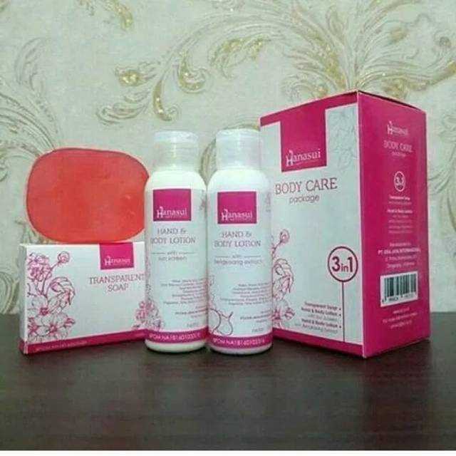 PAKET PEMUTIH BADAN BODY CARE HANASUI BPOM