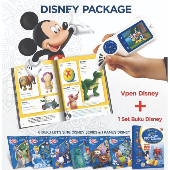 

[[BISA COD]] E-book V-pen Video Pen paket buku Disney + kamus Disney