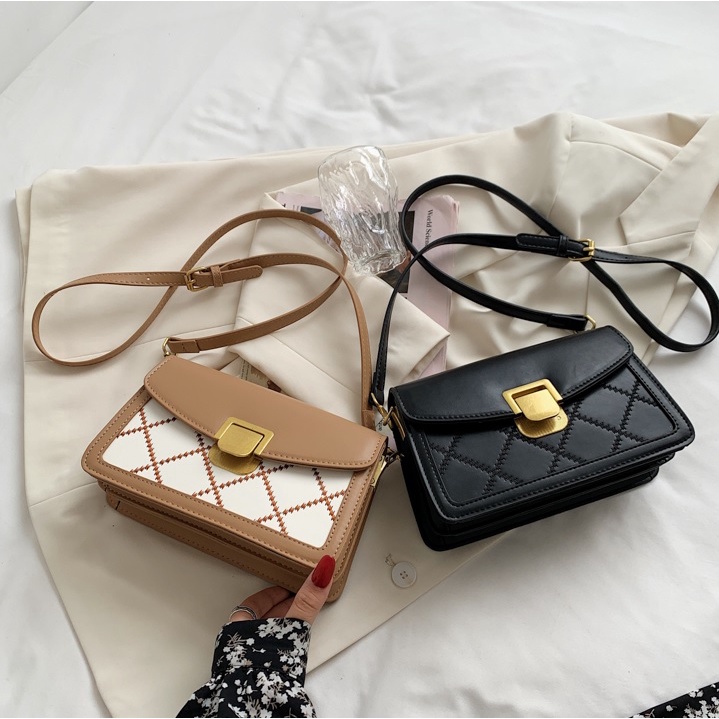 BJ81885 - BLACK/BLACKWHITE/KHAKI/WHITE - TAS WANITA FASHION IMPORT MODIS ELEGAN TERMURAH TERLARIS TERBARU BAGSTORE JAKARTA TAS BATAM GT1885