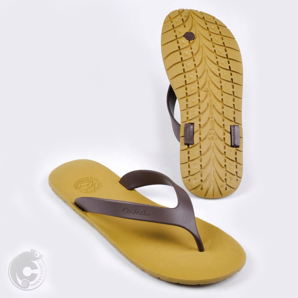 Sandal Jepit Sandal Pria Sandal Flip Flop CAMOU - Butter Scotch