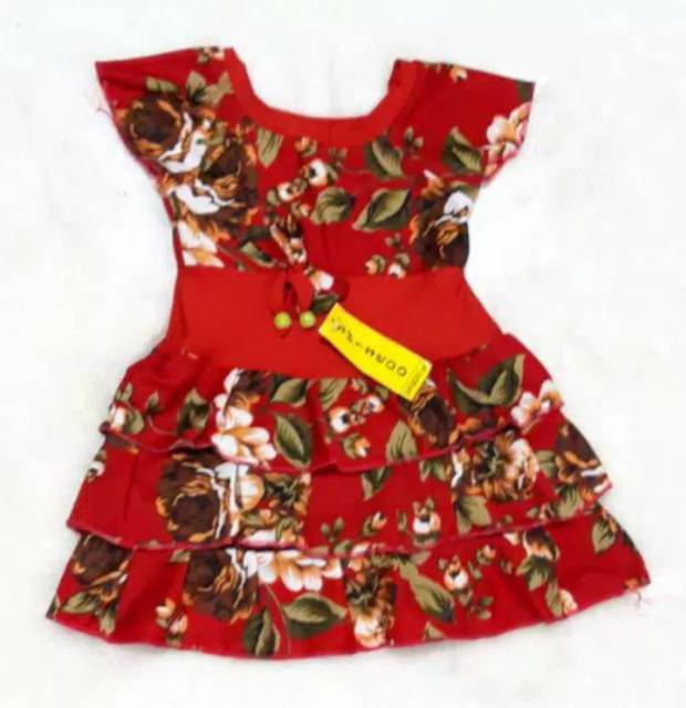 Dress Anak Rempel Tingkat 1-2 Thn