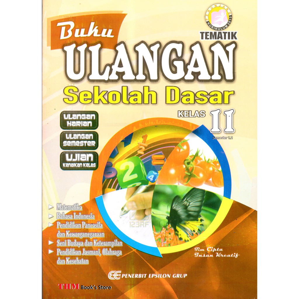 Buku Ulangan untuk SD Kelas 2 K13 Tematik Semester 1&2