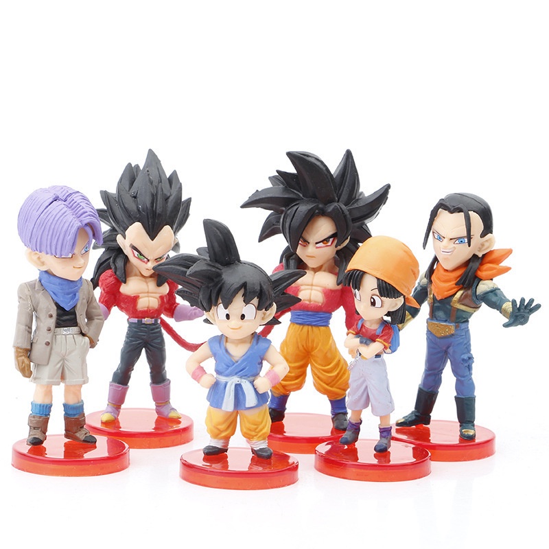 6Pcs/Set Dragon ball Action Figure Toys Dragon Ball Cake Decoration Cake Topper