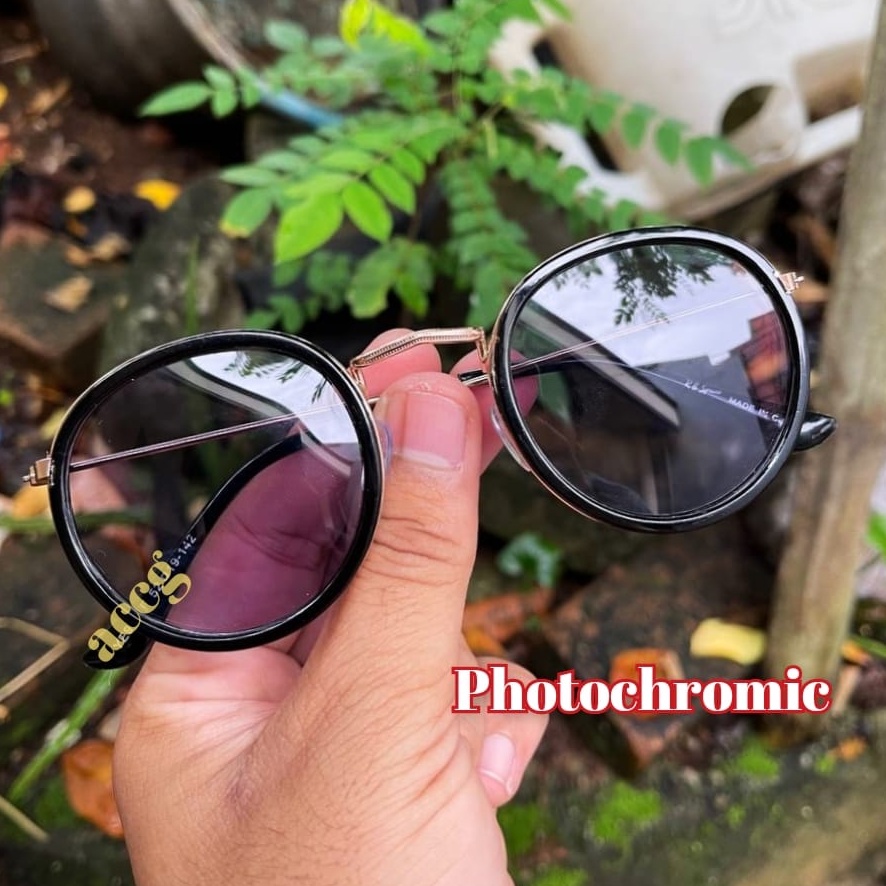 SALE KACAMATA PHOTOCROMIC BERUBAH WARNA MODEL RETRO DOUBBLE RING