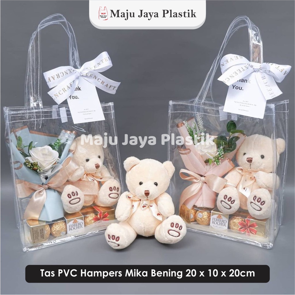 

Tas Mika Goodie Bag Bening Souvenir Hajatan 20x10x20 Tas hampers Box Eid Natal Tote Bag Jinjing