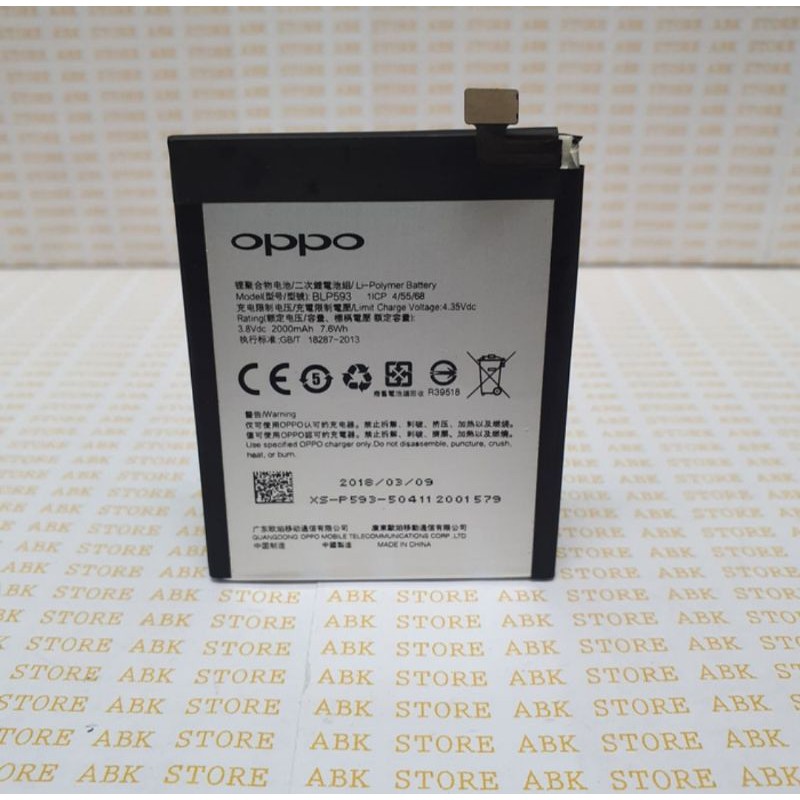 BATTERY BATRE BATRAI BATERAI OPPO R1201 / A31T / A31 / NEO 5 / BLP593 ORIGINAL