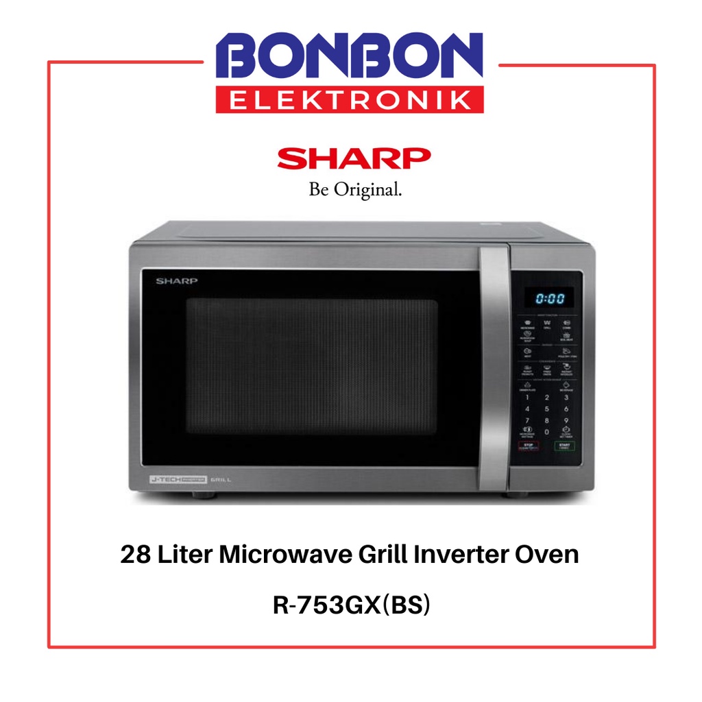 Sharp Microwave Grill Inverter R-753GX (BS) / R753GX 28L