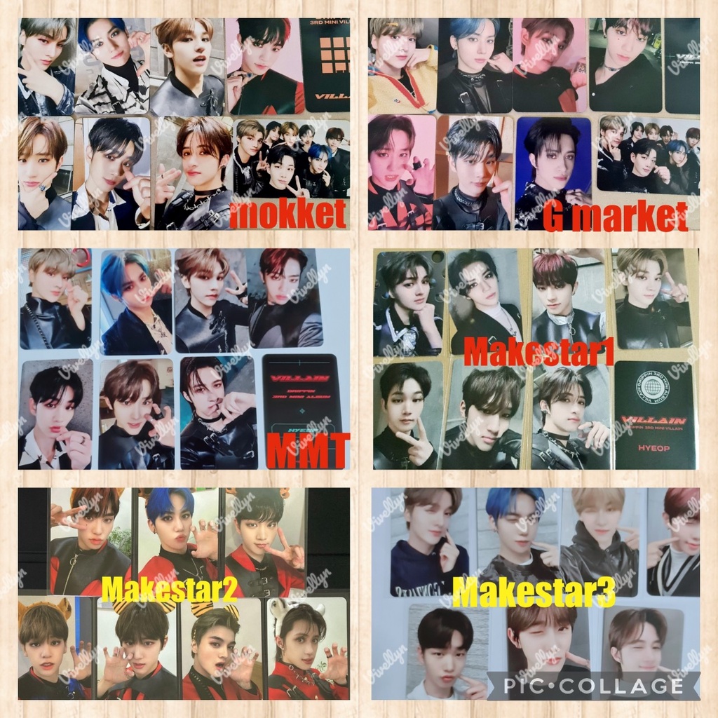 Photocard PC DRIPPIN VILLAIN Benefit MMT Mokket Gmarket Makestar 1 2 3 READY Official Junho Yunseong