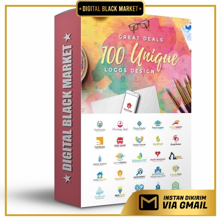 100 Unique Logo Bundle - Photoshop &amp; Illustrator