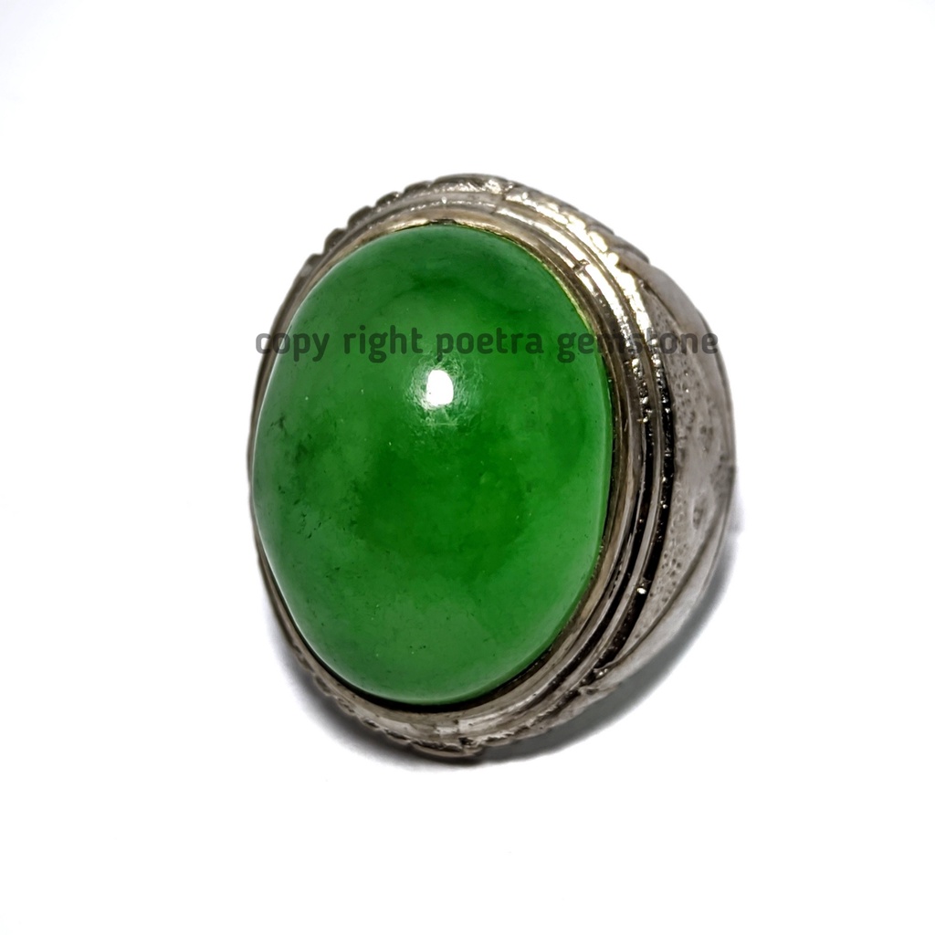 Natural Batu Akik Giok Burma Jade it Jade Ring Alphaka GBJ01