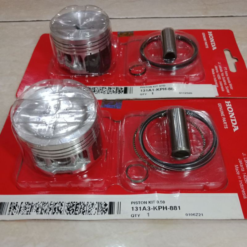 PISTON RING SEHER KIT KPH KARISMA SUPRA X 125 SIZE OS STANDAR STD 50 100 ORIGINAL ORI ASLI HONDA AHM-1