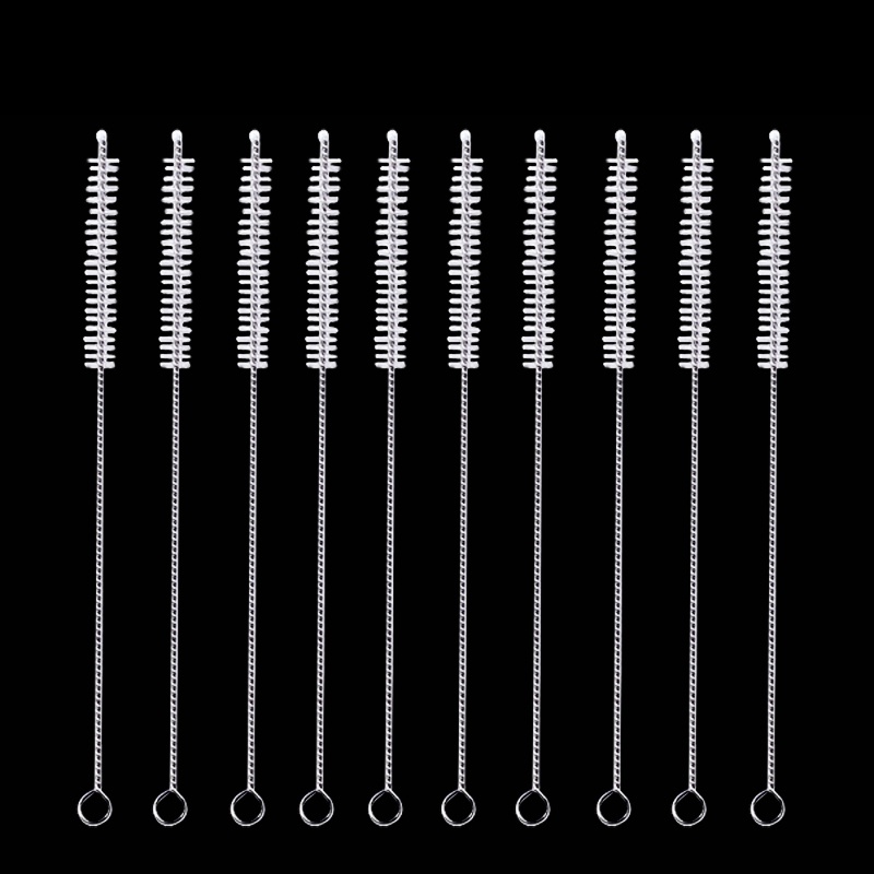 Sikat Pembersih Sedotan Bentuk Spiral Bahan Stainless Steel Reusable