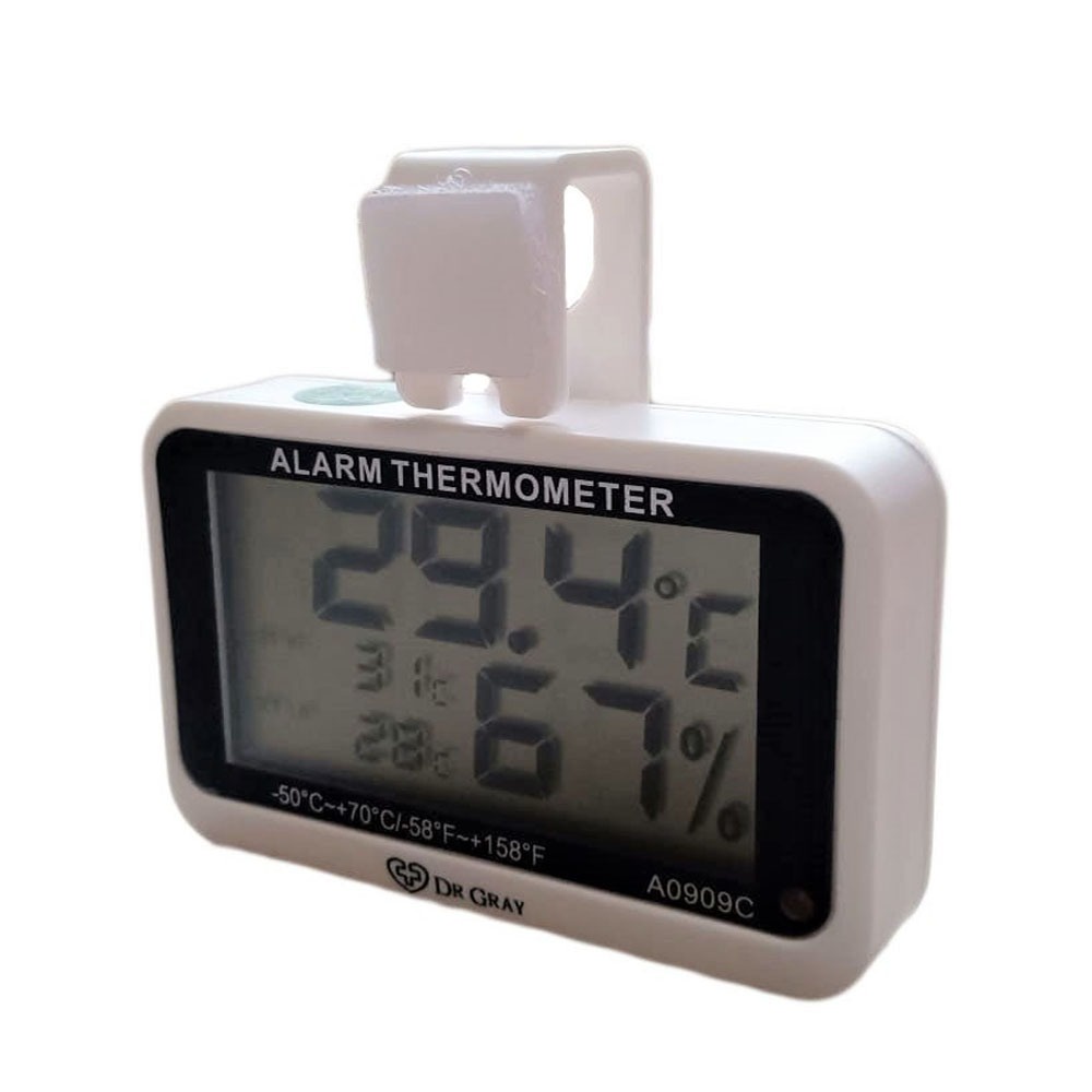 DR GRAY Termometer Kulkas Pendingin dengan Alarm Digital / Thermometer Freezer Chiller IceBag Type A909C