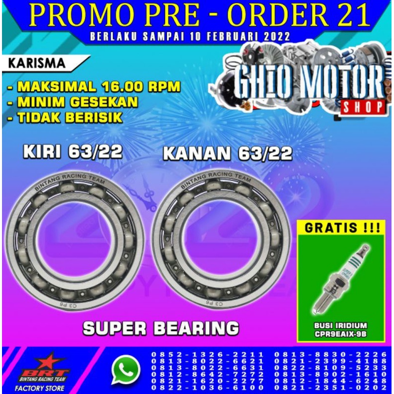 Bearing Kruk AS Bandul BRT NMAX VARIO 125 KLX 150 Beat fi laher stang seher bearing stang bandul brt