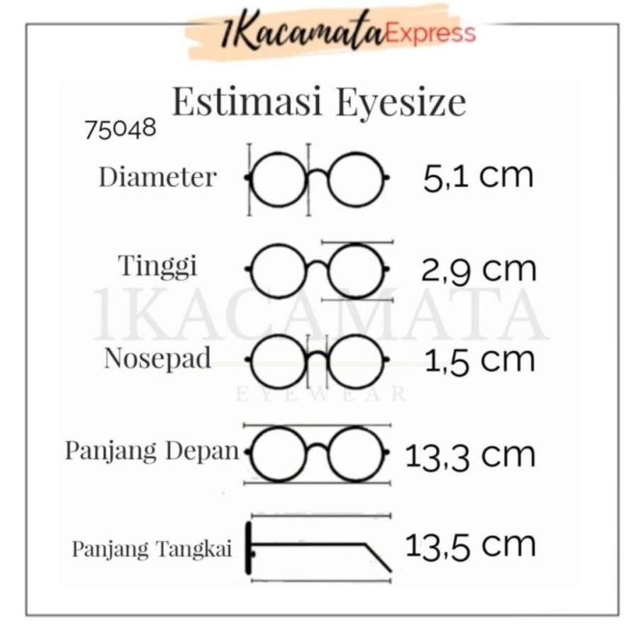 PAKET FRAME LENSA KACAMATA TYPE 75048