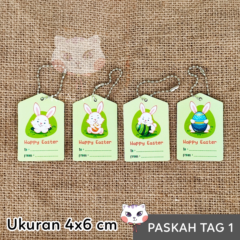 

HANG TAG PASKAH EASTER KELINCI free rantai / LABEL GANTUNGAN lucu