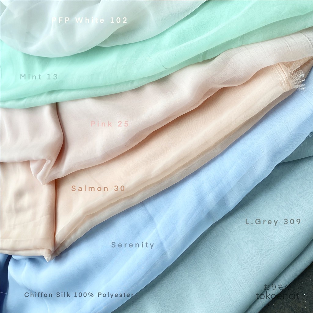 Kain Chiffon Silk 100 Polyester Lebar 145 Cm Per Meter Shopee Indonesia