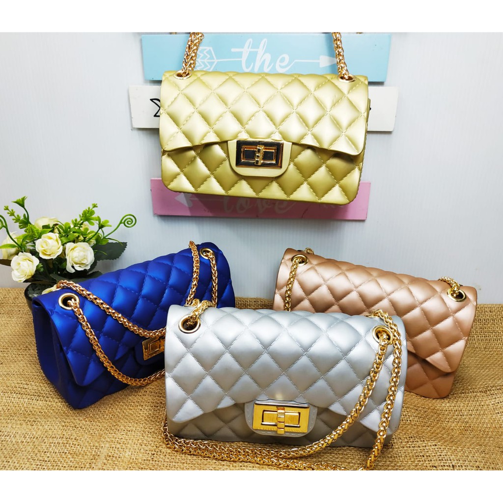  TAS  JELLY  Matte CLASSIC Mini kotak 18 cm tas  jelly  