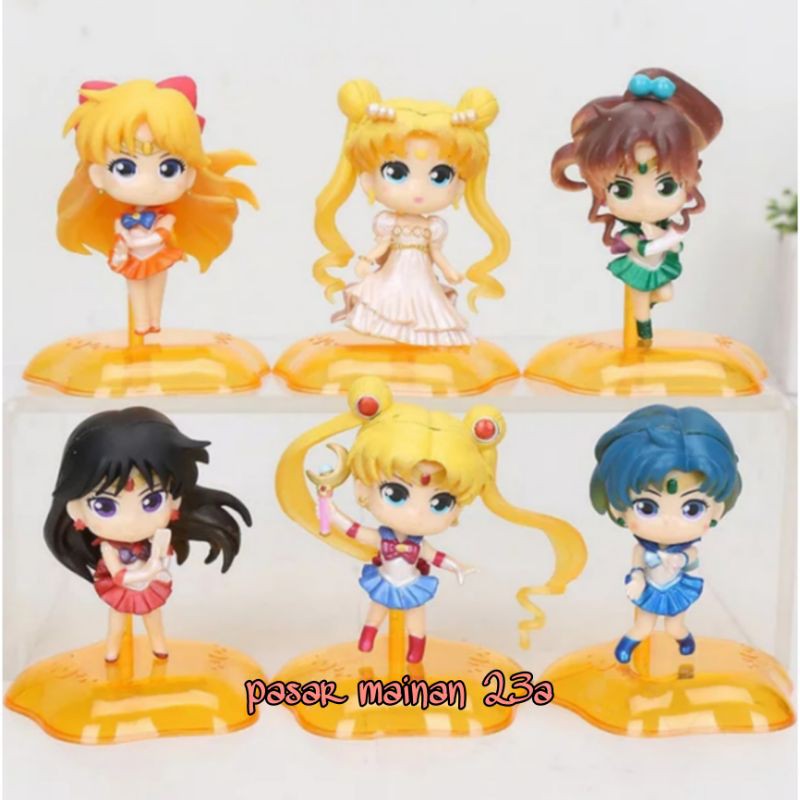 Figure Sailor Moon Q Version Pretty Angel Miniatur SailorMoon/Pajangan Sailor Moon