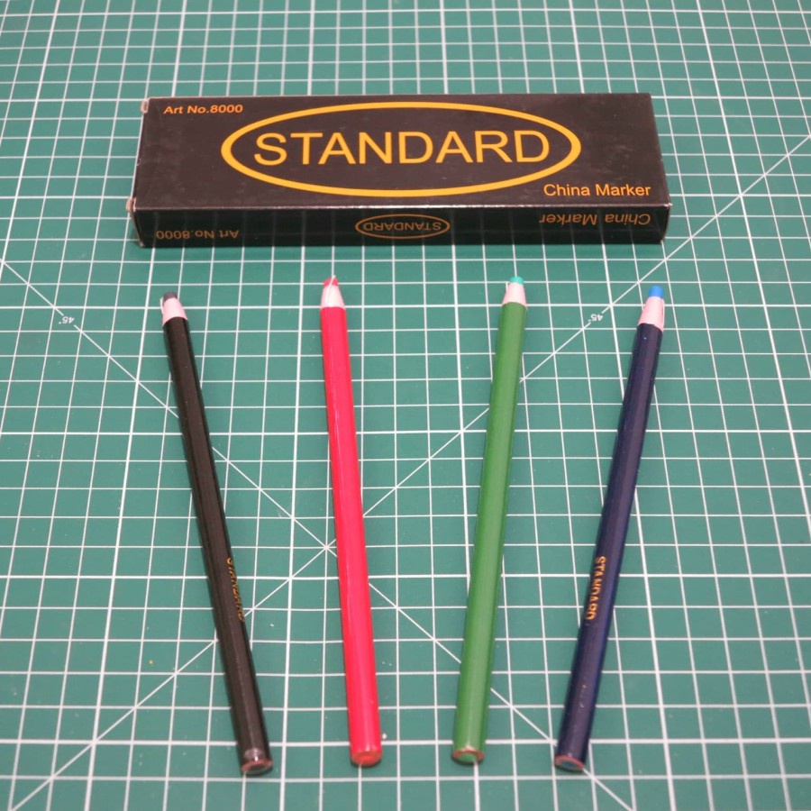 Pensil Kapur Standard - Pensil Penanda Bahan Isi 12bj