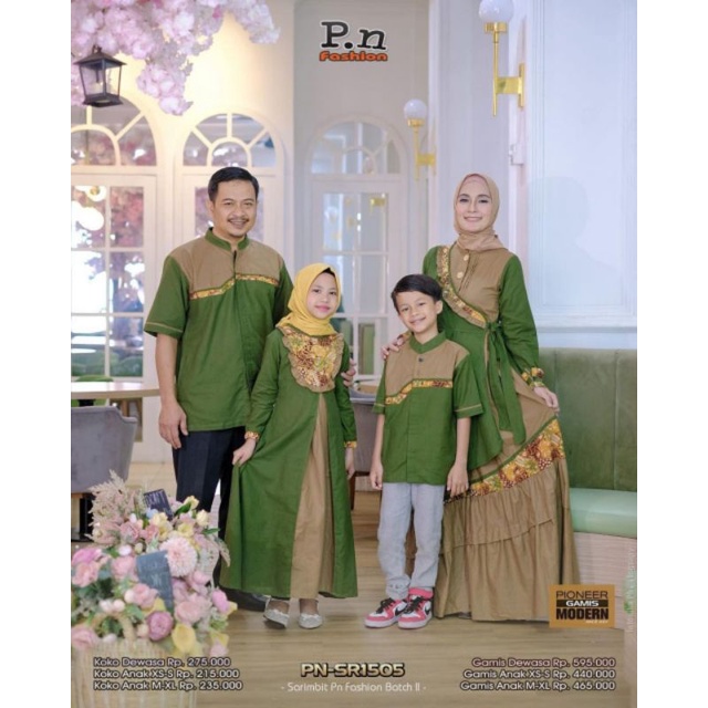 Gamis Sarimbit Pn Fashion BESTSELLER Pn Merah Putih