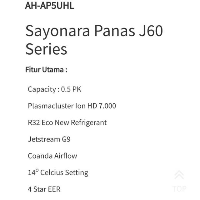 SHARP AH-AP7UHL AC 3/4PK LOWWAT PLASMA UNIT ONLY GARANSI RESMI FREE ONGKIR (JABODETABEK)