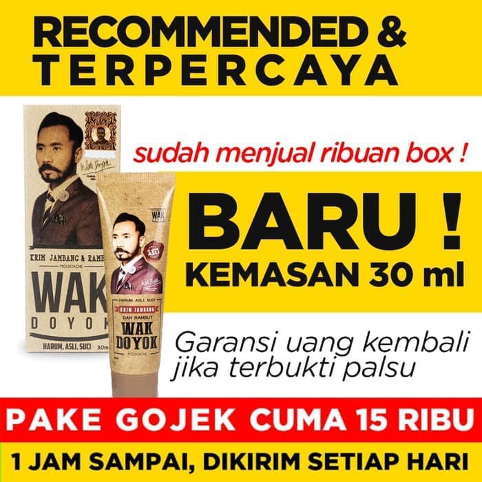 KEMASAN KECIL KRIM PENUMBUH RAMBUT JAMBANG KRIM WAK DOYOK ORIGINAL