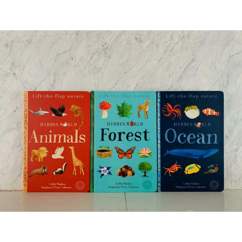 Hidden world animals / ocean / forest - lift the flap nature - Hardcover