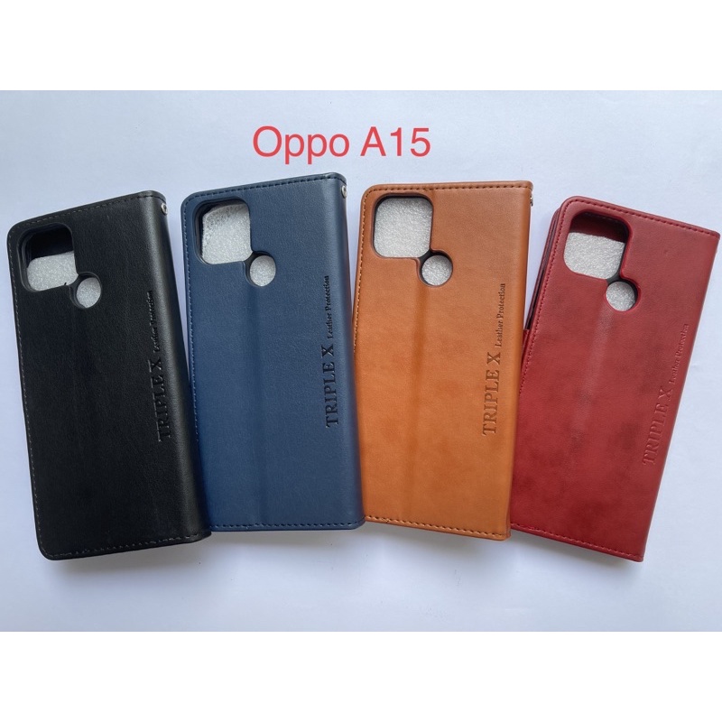 Leather Wallet Flip New Oppo A15 new