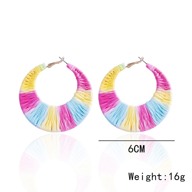 Anting Kait Gantung Wanita Desain Hati Besar Gaya Bohemian Handmade Untuk Musim Panas