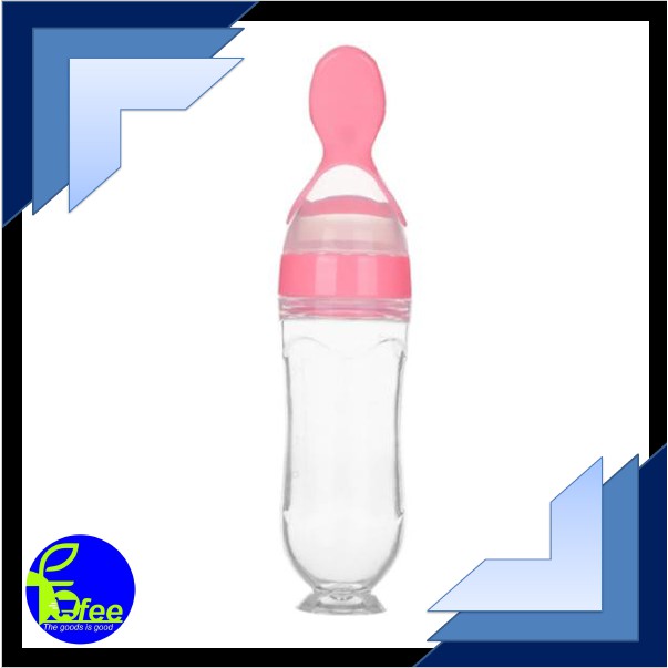 [IMPORT] - Botol Dot Silicone PP Sendok Makan Bayi 90ml